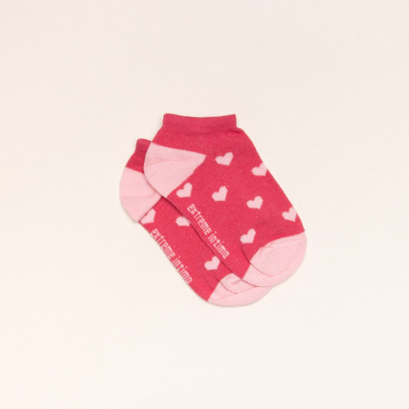 Ponožky nízké srdíčka tmavě růžové Extreme Intimo velikost: 24/27