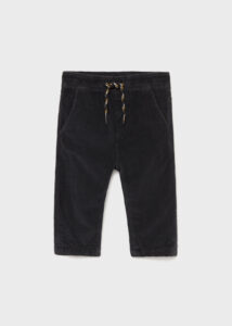Manšestrové kalhoty s gumou v pase černé BABY Mayoral velikost: 68 (6 měsíců)