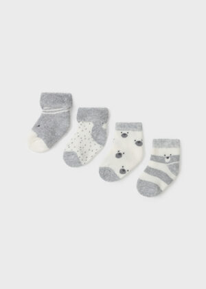 4 pack froté ponožek medvídek šedé NEWBORN Mayoral velikost: 86 (18 měsíců)