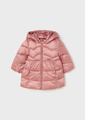Zimní kabát prošívaný pudrově růžový BABY Mayoral velikost: 80 (12 měsíců)